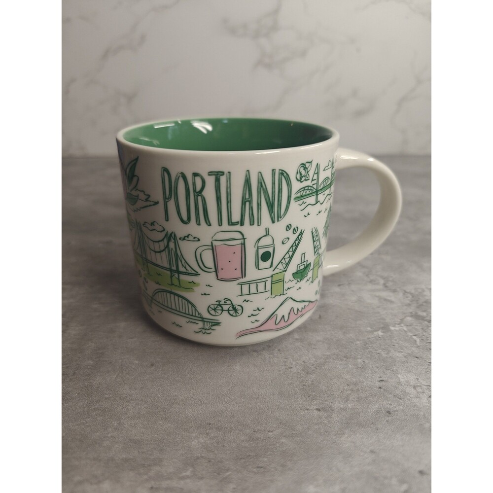 Starbucks Portland Oregon Been There Series Ceramic Coffee Tea Mug Cup 14 oz